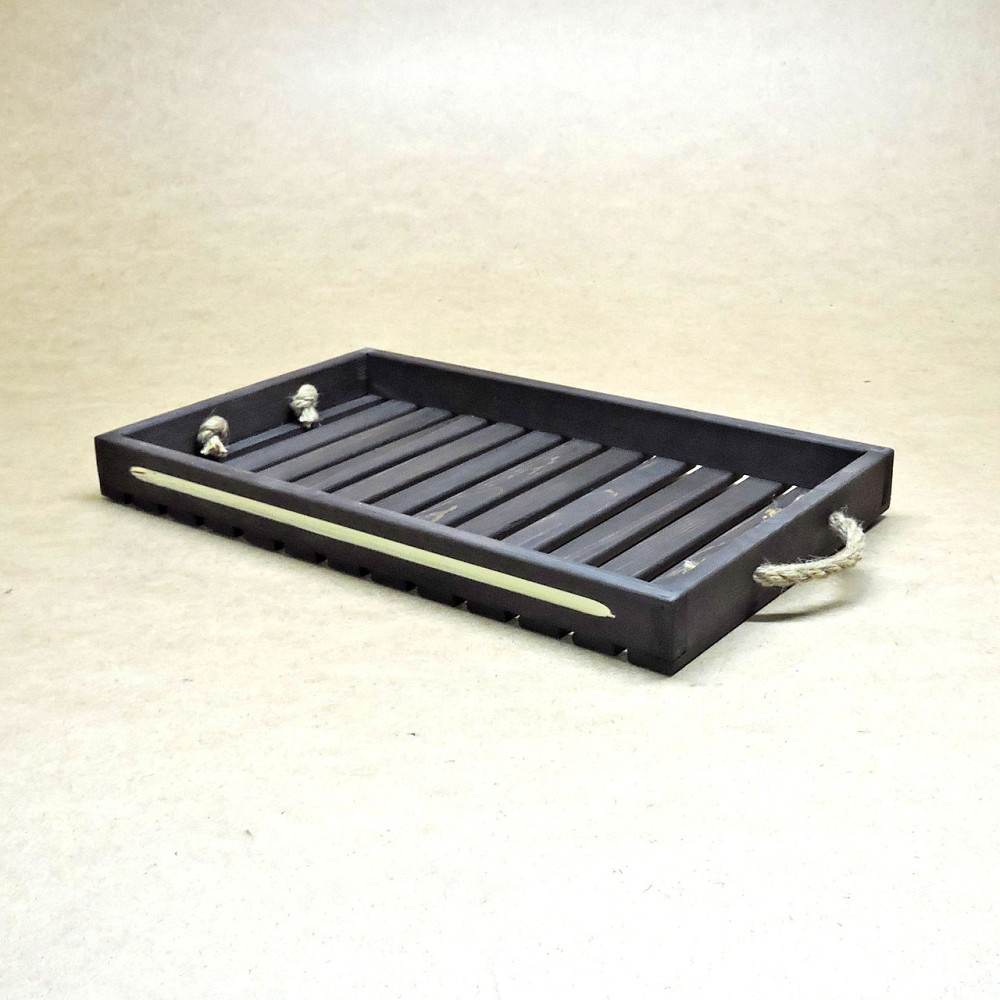 Піднос дерев'яний "Буйон" графіт Миколаїв - фото 5