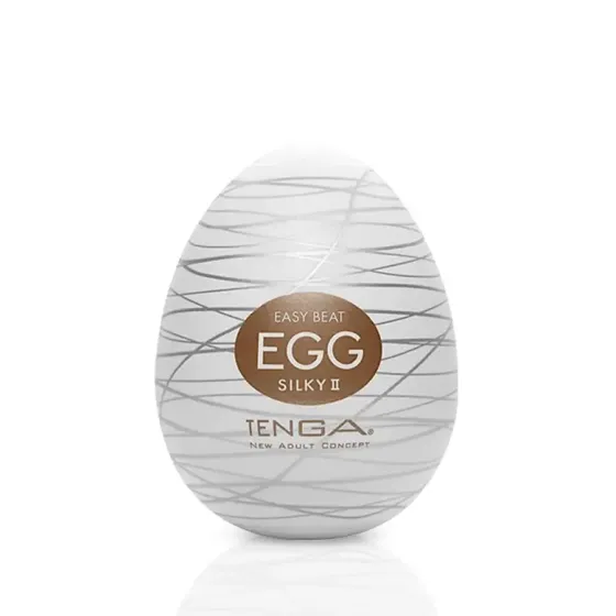 Мастурбатор-яйце Tenga Egg Silky II з рельєфом у вигляді павутини Львов