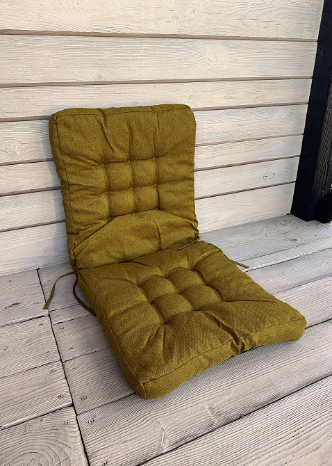 Подушка для стільців (50x120х8 см) подвійна Decorator Мальмо колір мустард 84-126 Київ - фото 2