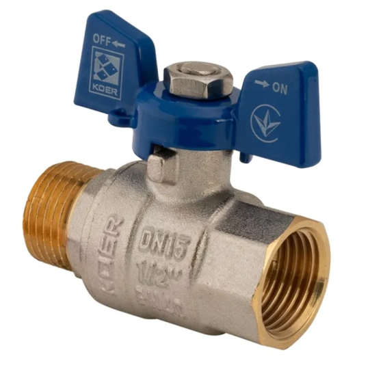 Кран кульовий Koer 1/2" ГШМ (KR.218.B) синій (KR2722) Київ