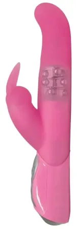 Вібратор з ротацією PEARLY BUNNY рожевий Sex Aura Київ