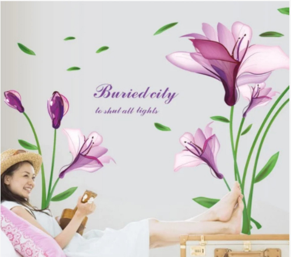 Наклейка интерьерная Сиреневые цветы Киев - изображение 7