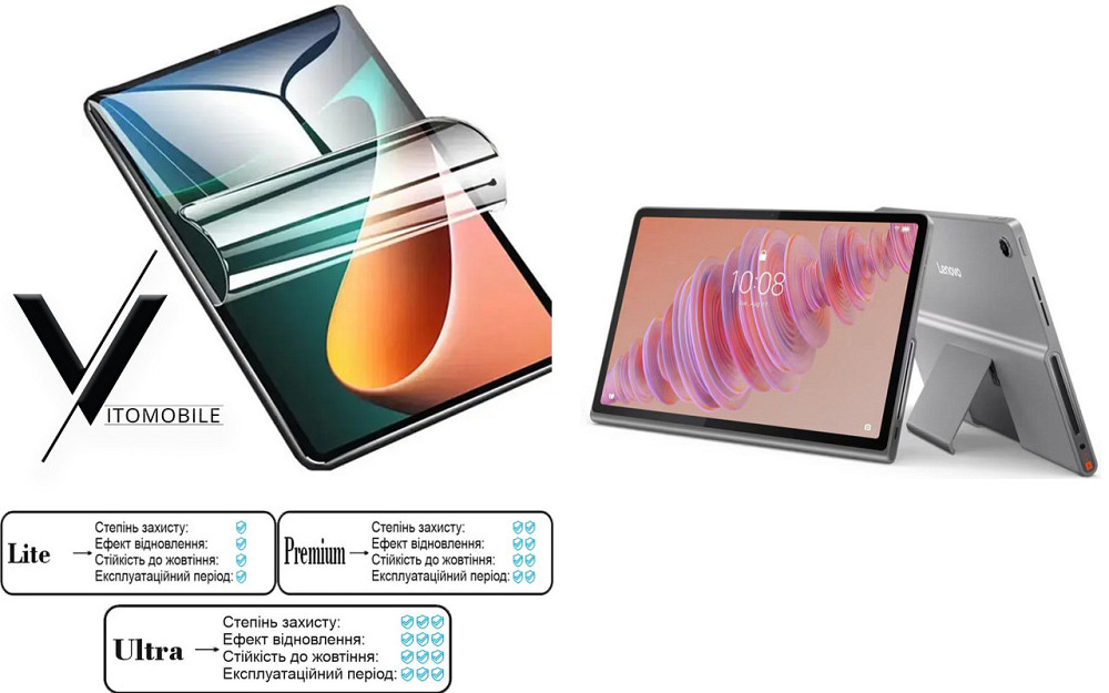Полиуретановая пленка HyperClear Guard для Lenovo Tab Plus 2024 Киев - изображение 1