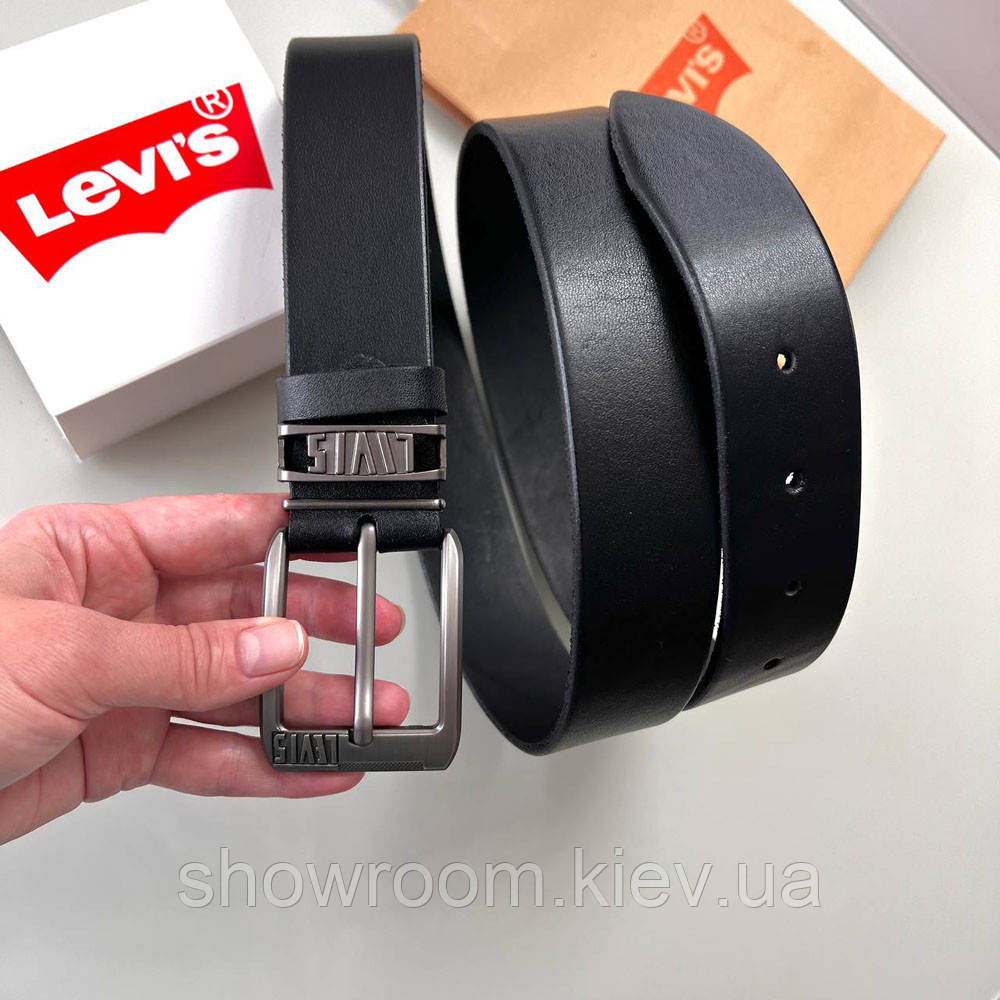 Мужской кожаный брендовый ремень (512) Киев - изображение 4