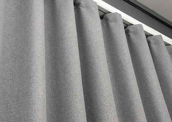 Премиум шторная ткань blackout 100%, двусторонняя, коллекция «ASHEN NIGHT» цвет светло-серый 1840ш Киев