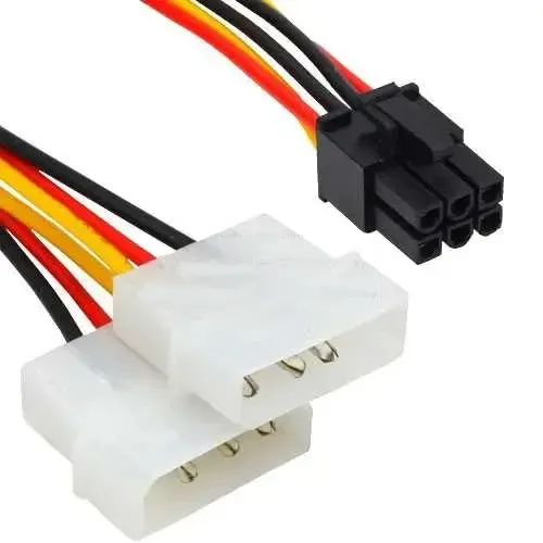 Кабель живлення для відеокарт (6pin- 2x PCI-E), довжина 15см, Полтава