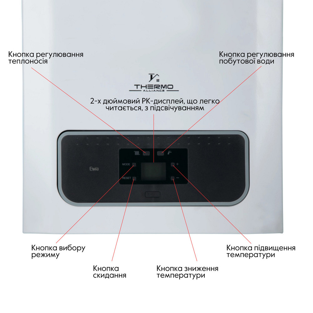 Котел газовий Thermo Alliance EWA 24 кВт (Двоконтурний, Condensing) Київ - фото 7