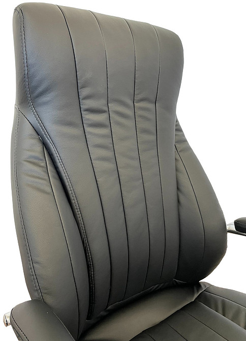 Офісне крісло керівника Tehforward Perun хром Anyfix Чорний Дніпро - фото 5