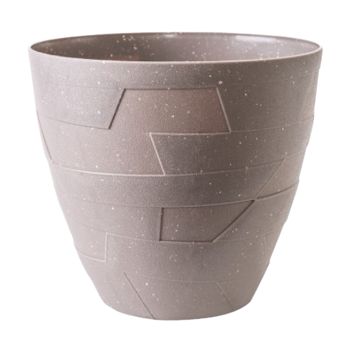 Вазон Керамо зі вставкою 36,5*32,5см капучіно бетон Алеана Житомир - фото 5