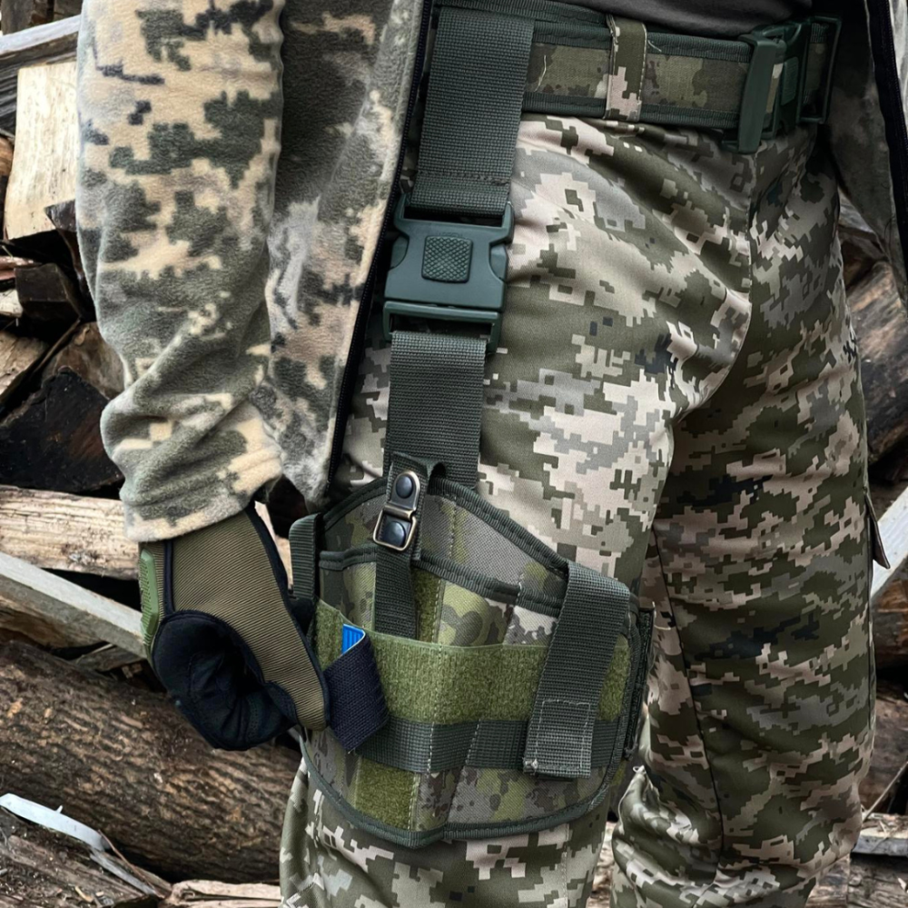 Настегна кобура для пістолета на ногу тактична на стегно одне кріплення камуфляж Одеса - фото 1