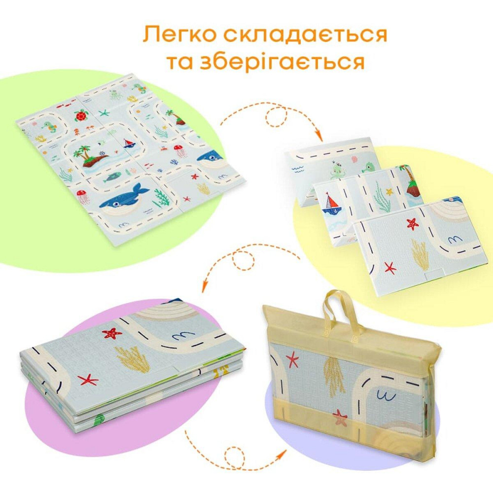 Коврик детский 117см х 177см х 8мм Океан-ростомер (300) SW-00003030 Днепр - изображение 7