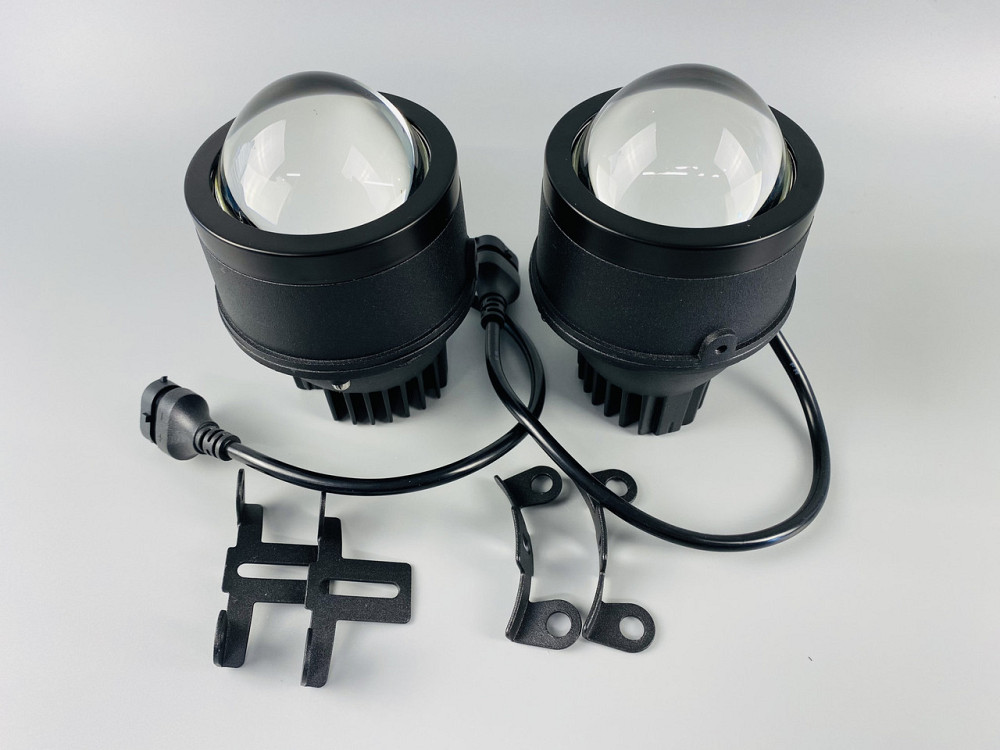 Автомобільні світлодіодні фари Протитумані фари біле світло 6000K, фари-лінзи автомобільні Мукачево - фото 7