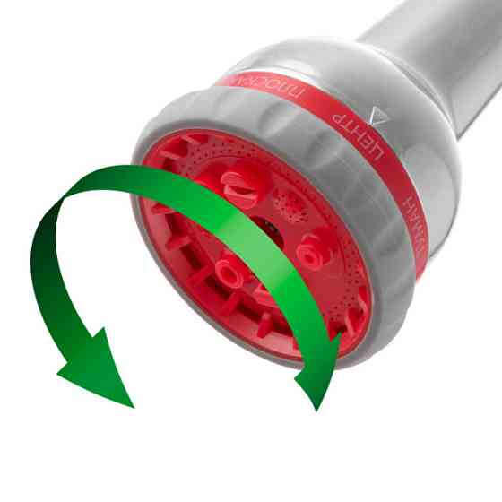 Пистолет-распылитель для полива, 8 режимов, хромированный, материалы: ABS, PP, TPR, Zinc alloy, набор аксессуаров для подключения Киев