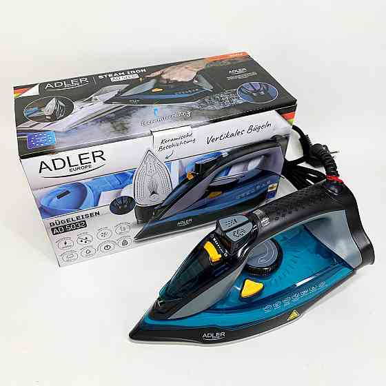 Утюг с керамической подошвой ADLER, Паровой утюг горизонтальный, Хорошие бюджетные утюги NI-93 Львов