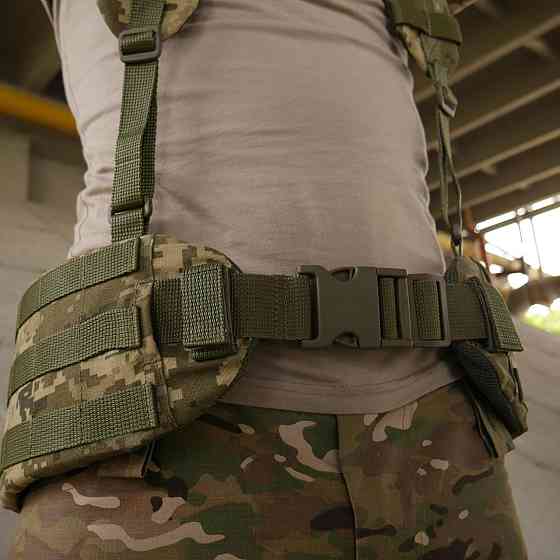 Розвантажувальний пояс піксель R-1 широкий тактичний пояс з лямками військовий рпс піксель Kiborg матеріал Cordura     WAR Львів