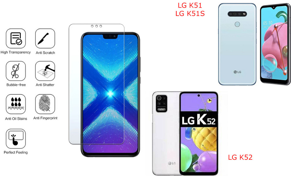 Защитное стекло NeoGlass для LG K51, LG K51S, LG K52 – ультрапрозрачное и устойчивое Киев - изображение 4