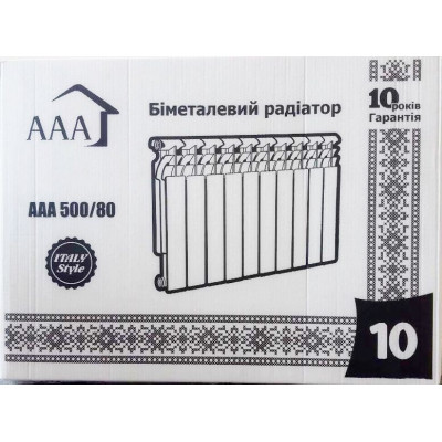 Радіатор опалення AAA біметалевий 500/80 10 секцій (70214153) Вінниця - фото 5