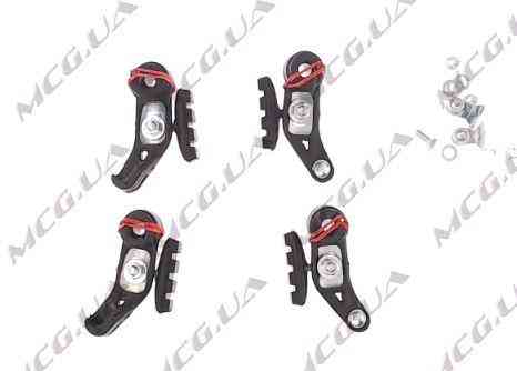Гальмо велосипеда V-brake (чорне) (комплект 4 шт, перед+зад, голе) (mod:4) Мукачево