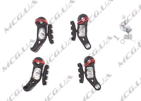 Гальмо велосипеда V-brake (чорне) (комплект 4 шт, перед+зад, голе) (mod:4) Мукачево - фото 1