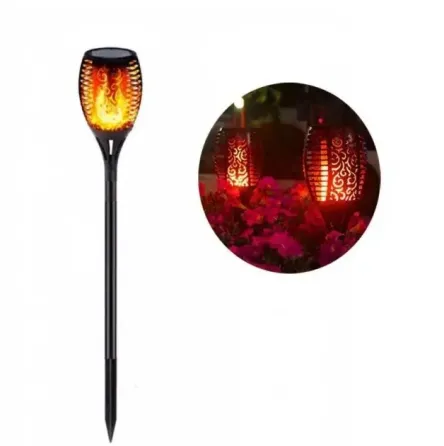 60см Водонепроницаемый садовый фонарь на солнечной батарее уличный светодиодный светильник на солнечной батарее с эффектом пламени Solar flame led lig Коломия