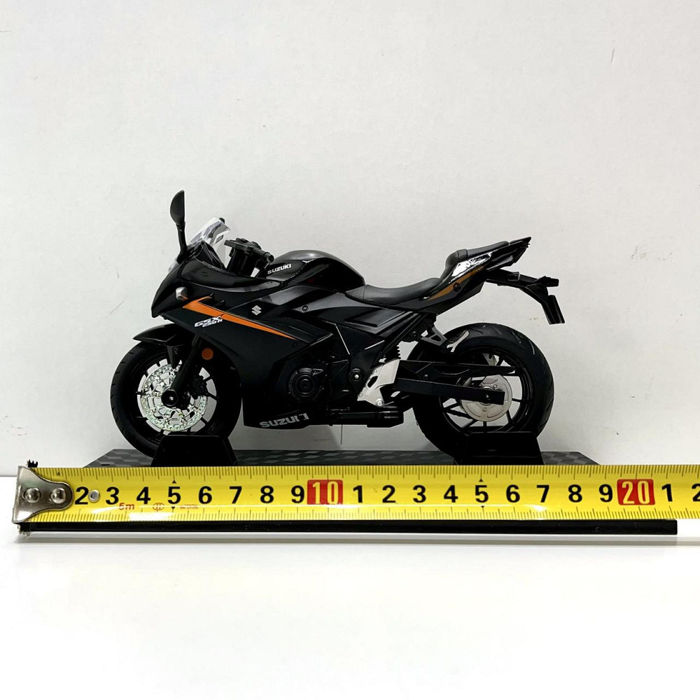 Мотоцикл металопластиковий звуки підсвічування гумові шини рухомі елементи 1:12 Чорний (BG 69-325) Чернігів - фото 9