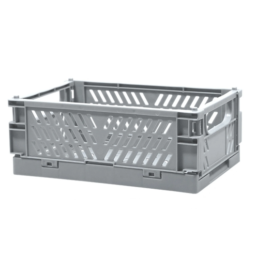 Кошик із пластику з ручками, контейнер для зберігання дрібниць, , 25.5×15×9.7см, сірий Кам'янець-Подільський