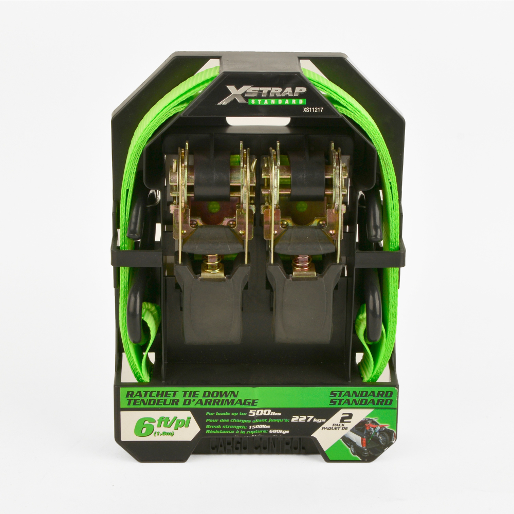 Набір стяжних ременів з храповим механізмом для кріплення вантажу 2 шт. 25 мм х 1,8 м стропи з навантаженням  227 кг Кам'янець-Подільський - фото 2