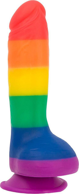 Райдужний фалоімітатор ADDICTION - JUSTIN - 8 "- RAINBOW, 20,3 см, силікон, вібропуля в подарунок Sex Aura Київ - фото 4