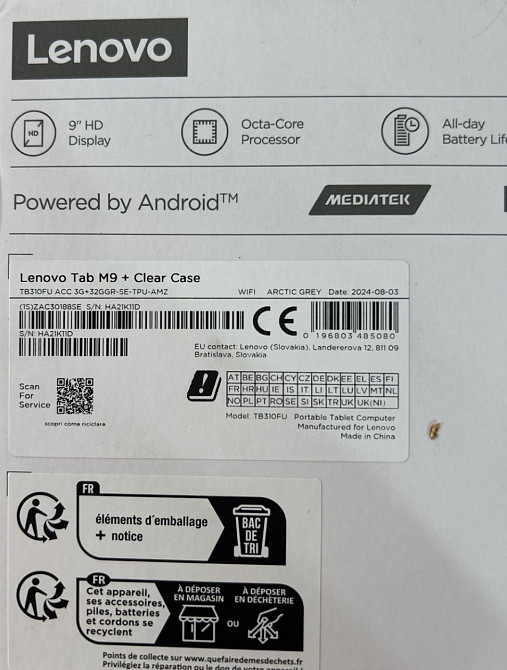 Lenovo Tab M9 + Clear Case 3G+32GGR Grey TB-310FU WiFi. Харьков - изображение 5