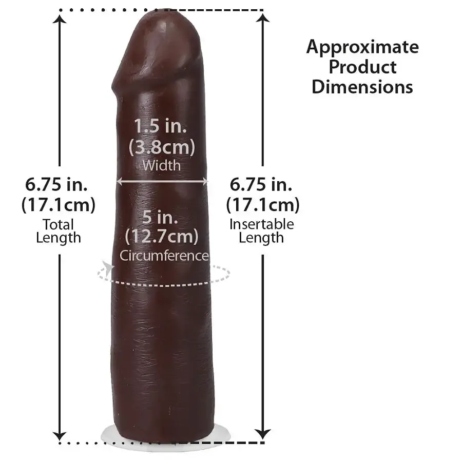 Фалоімітатор Doc Johnson The Realistic Cock ULTRASKYN - 7 Inch Chocolate Львів - фото 5