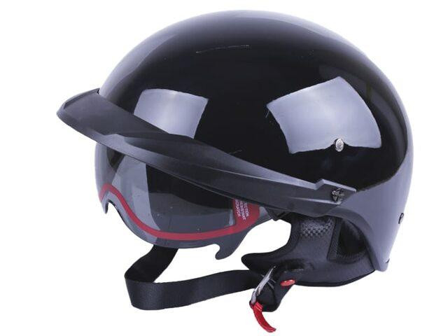 Шлем мотоциклетный MD-513-1, черный глянцевый с черным стеклом, size S Мукачево - изображение 1