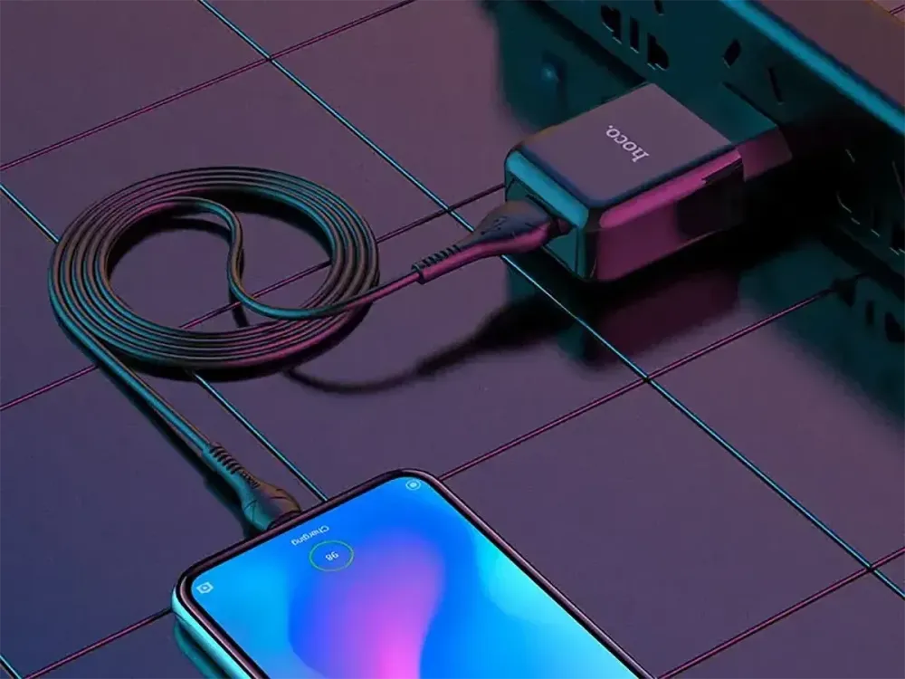 Сетевое зарядное устройство Hoco N2 Vigour 220V (10.5W, 5V/2.1A) на 1 USB-порт с кабелем USB - Type-C Одесса - изображение 10