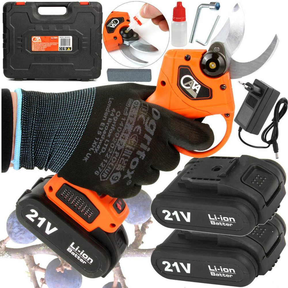 Акумуляторний секатор САТА для гілок з 2 батареями на А2 в кейсі Mar-Pol (M83009C) Нововолинськ - фото 1