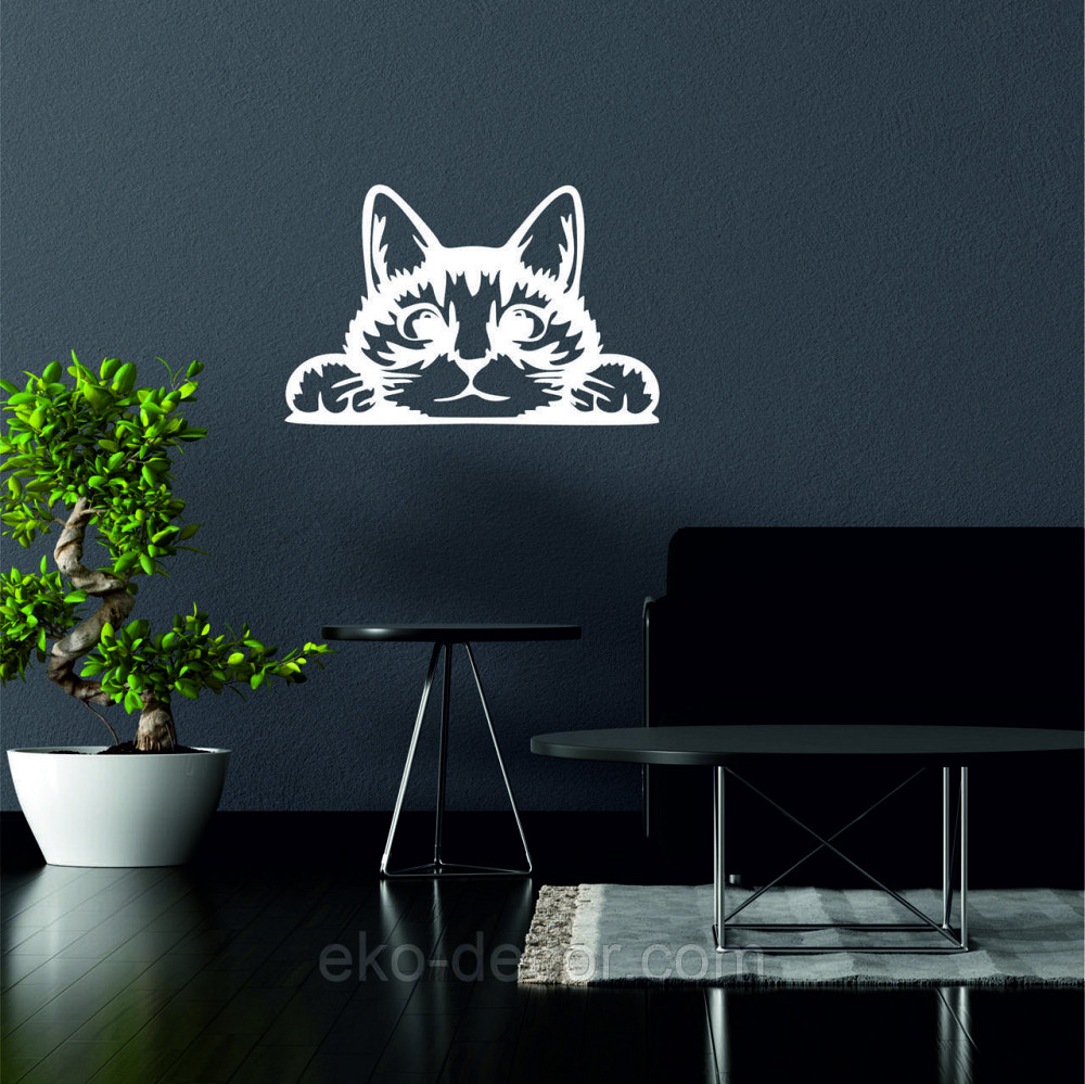 Декоративне настінне 3D Панно «Кіт» Декор на стіну з об'ємом (ціна за 1 шт) Київ - фото 2