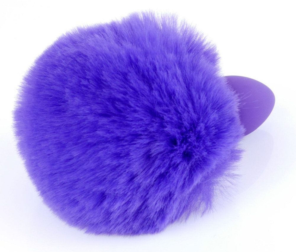 Анальна пробка (розмір S) з хвостом Boss Series - Silicon PLUG Bunny Tail Purple, BS6400101 Sex Aura Київ - фото 3