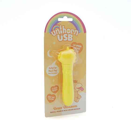 Вібратор-єдиноріжка Unihorn USB Bullet – Bean Blossom, віброкуля, USB-зарядка, 10 режимів Sex Aura Київ