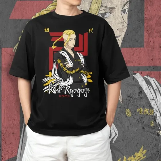Футболка для подростка мальчика с принтом Токийские Мстители Рюгуджи Кен (Дракен) 2 Размер 160 Anime10607 Днепр