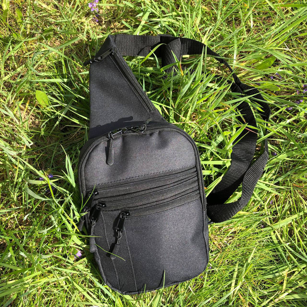 Чоловіча вулична сумка через плече, Чоловіча нагрудна сумка універсальна Нагрудна бананка містка QF-44 Львів - фото 3