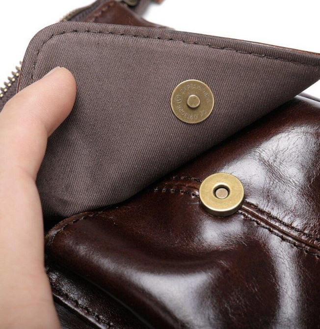 Сумка через плече чоловіча Коричнева (Vintage) Київ - фото 3