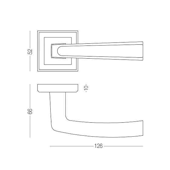 Ручка A-1355 SN/CP Матовий нікель/полірований хром Київ