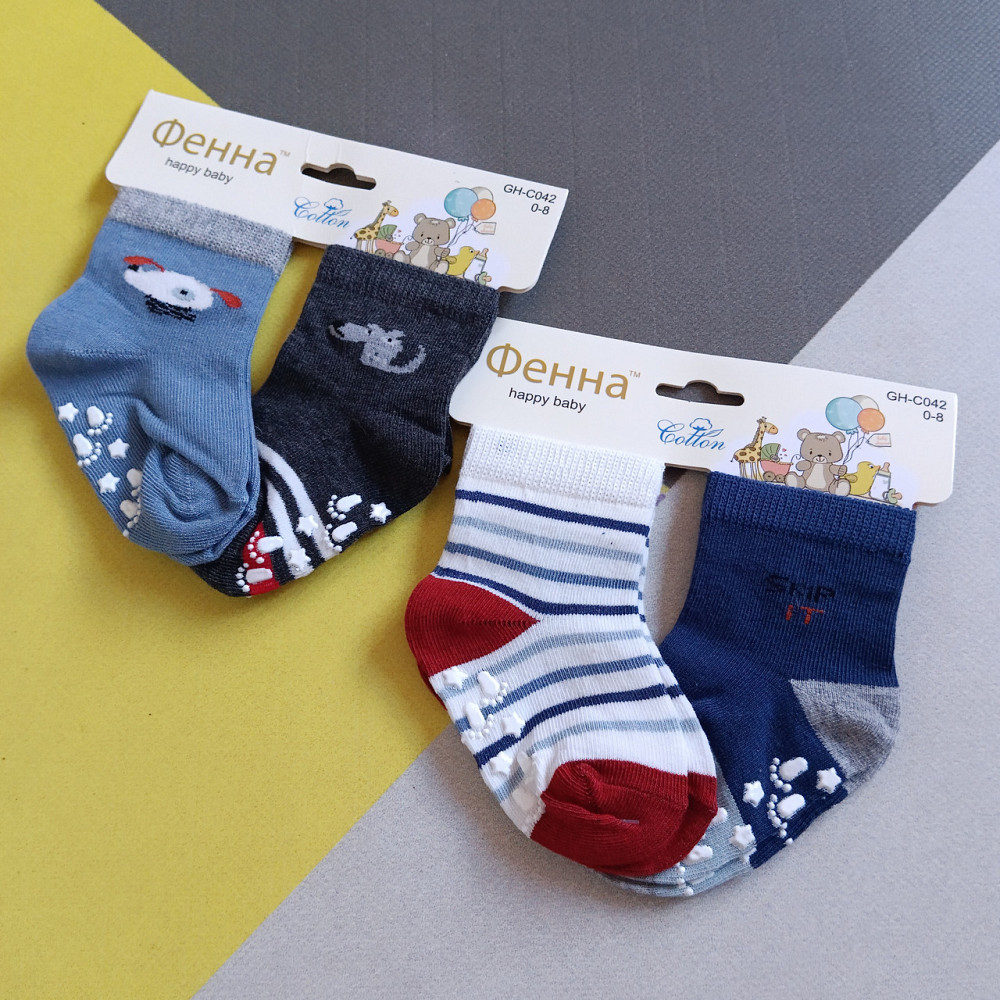 Котонові демисезоні носки з тормозками 0-8 м Київ - фото 1