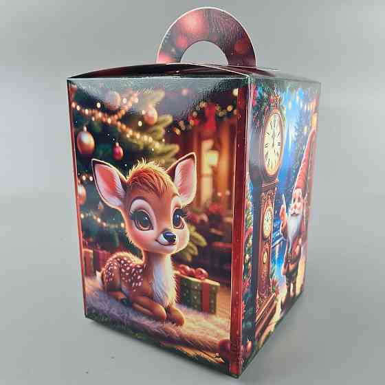 Новогодняя подарочная картонная упаковка для конфет (700грм) №218 