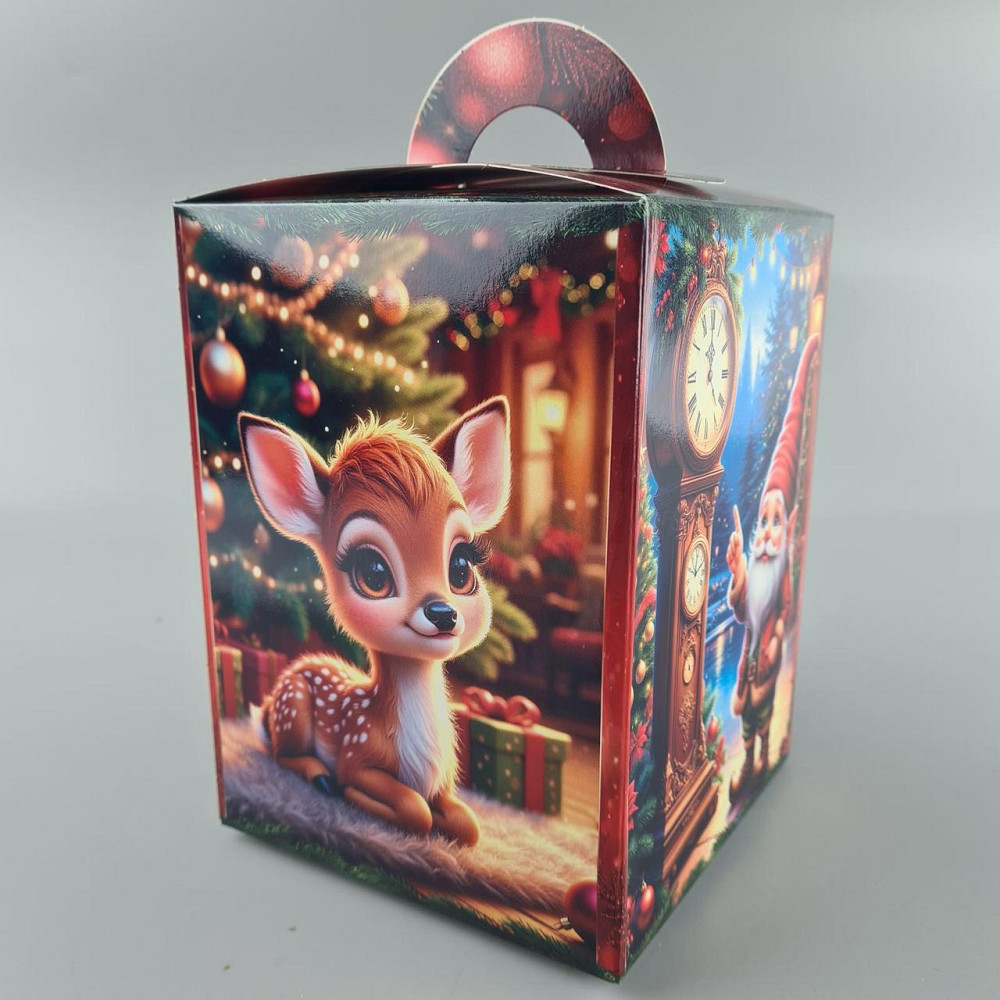 Новорічна подарункова картонна упаковка для цукерок (700 грм) No218 "Домашний затишок" (1 шт.) Харків - фото 2