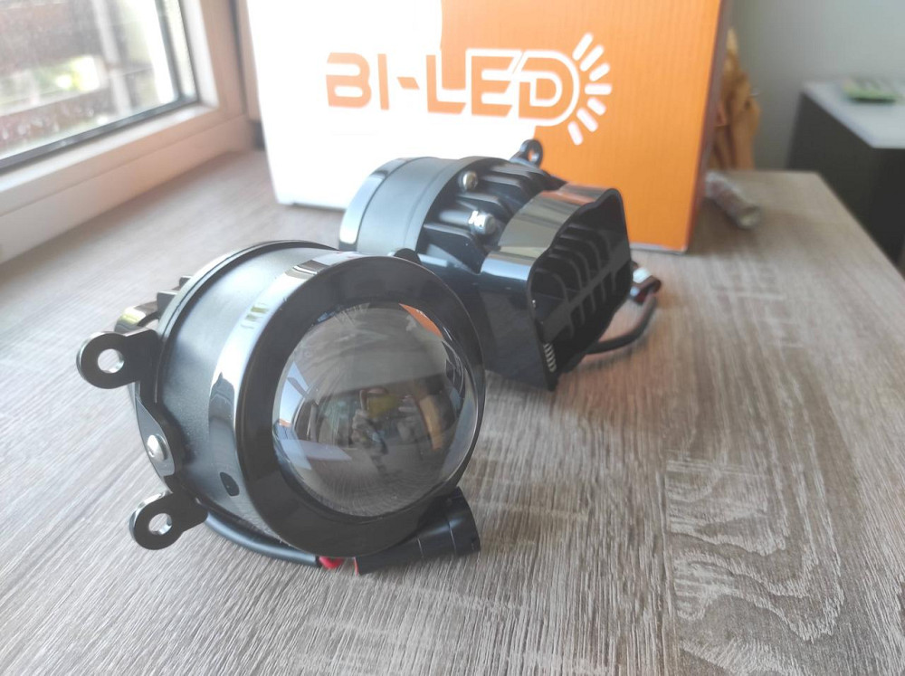 Протитуманні фари LED лінза універсальна 3,5 дюйма 90 мм туманка 60 ватт біла (один режим) Харків - фото 1