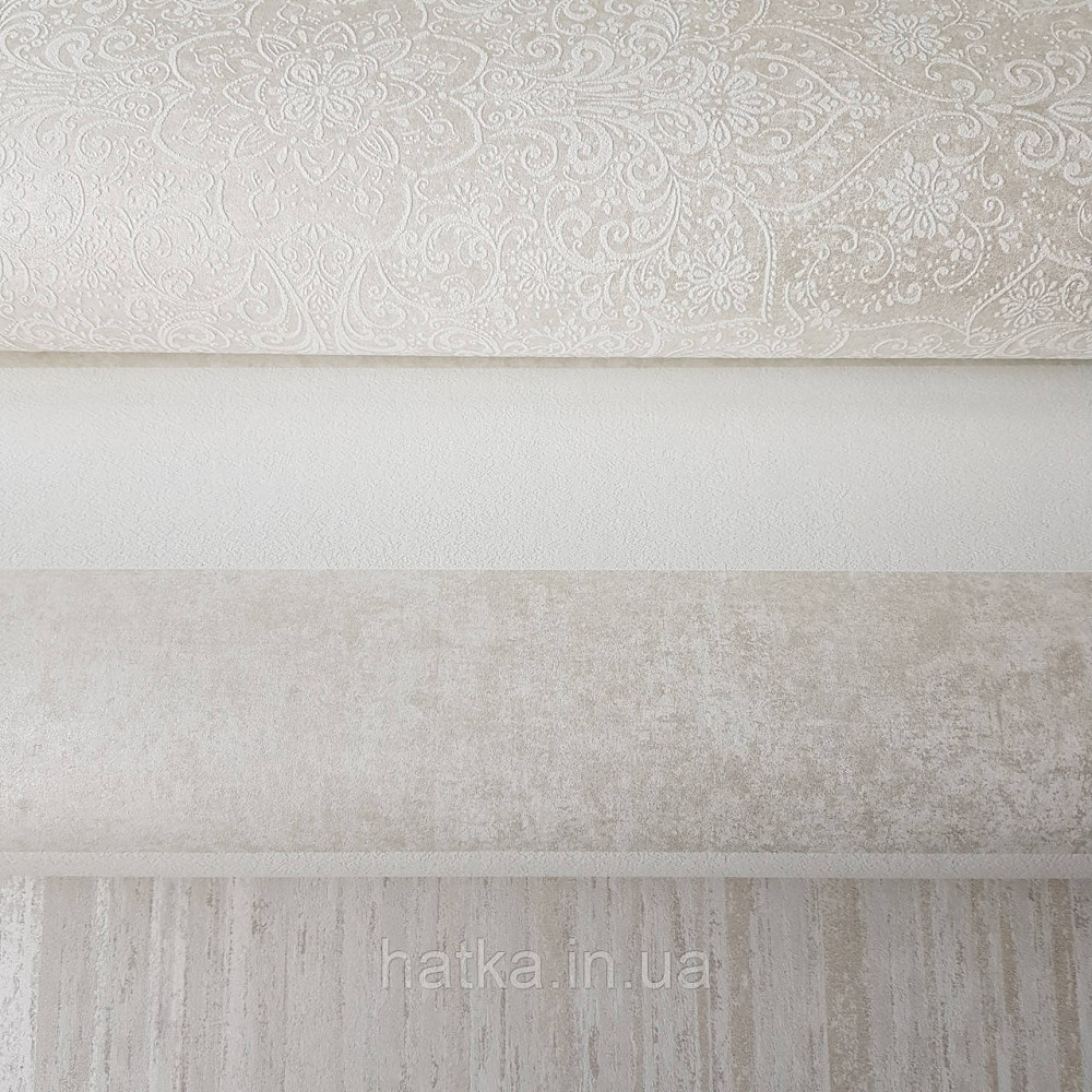 Шпалери флізелінові еко Rasch Kerala 0.53х10 м вензелі східний малюнок білі сріблясті Київ - фото 1