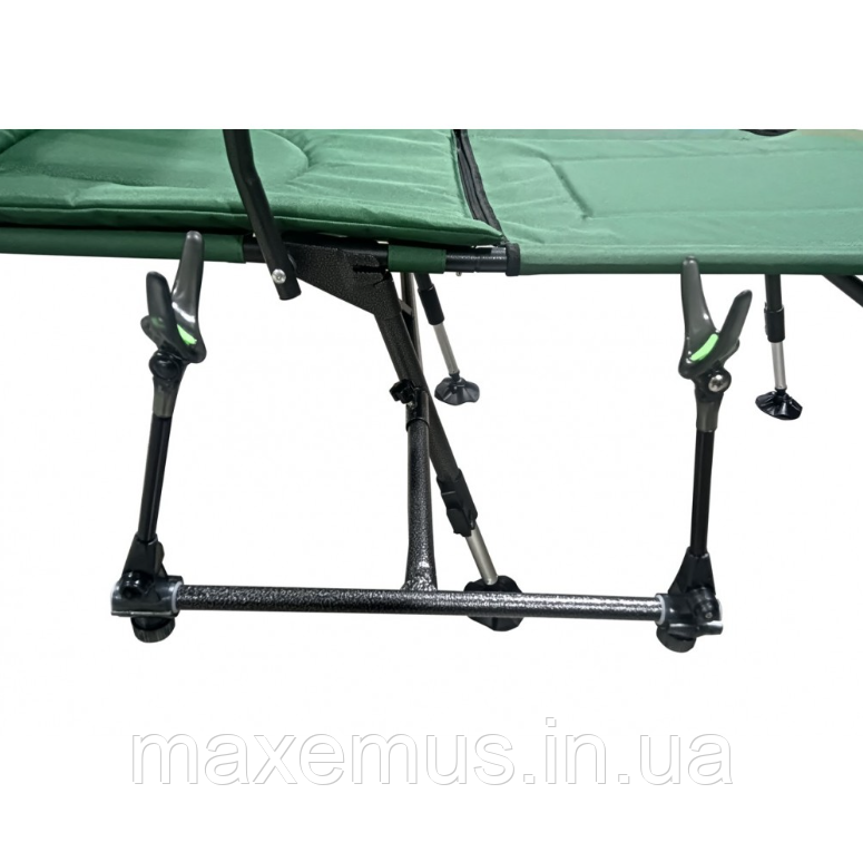 Карповое раскладное кресло-лежак для рыбалки со столиком и подставкой Bonro B-23 Зеленое (до 120 кг) Мостиська - фото 7