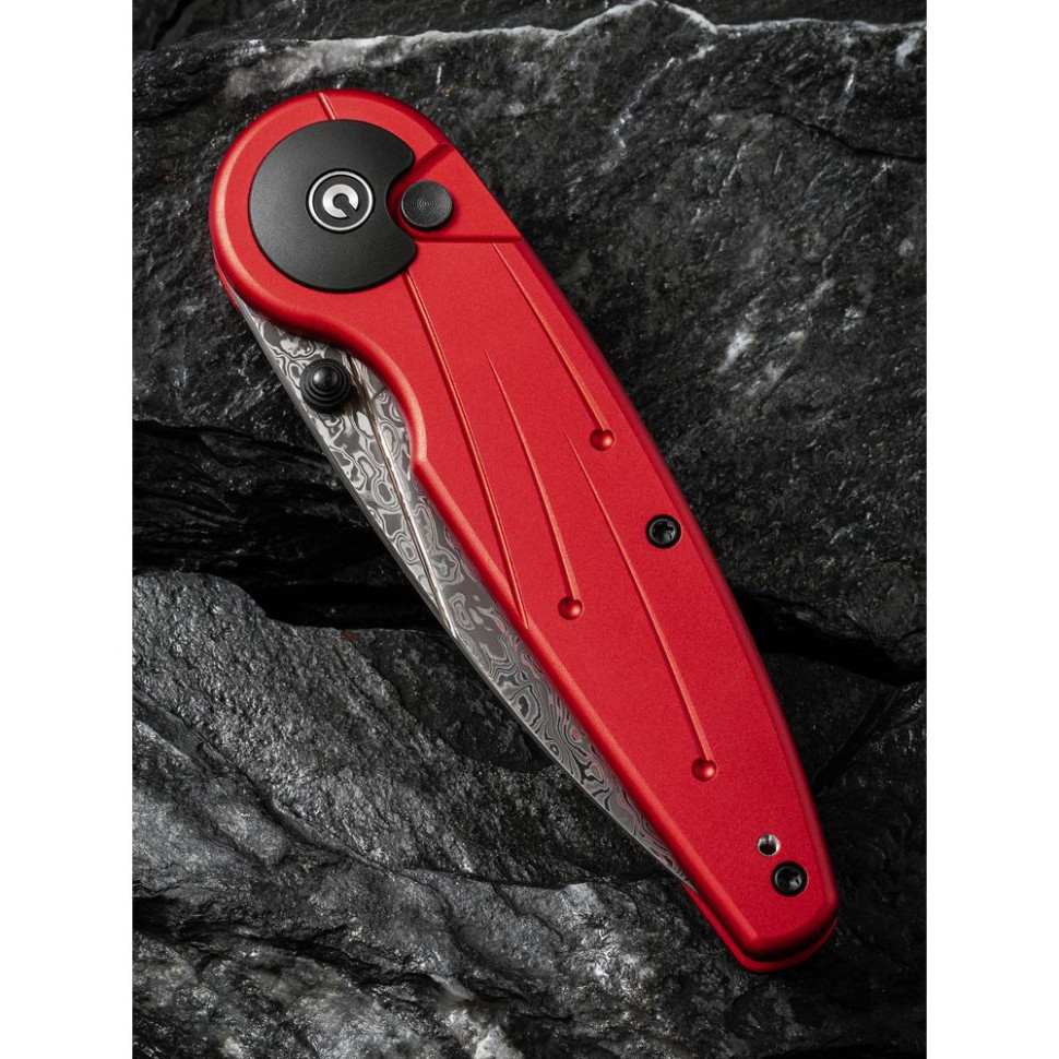 Ніж складаний туристичний Civivi Starflare, (8.4 см) Damascus / Aluminum червоний Киев - изображение 13