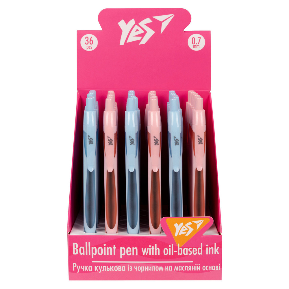 Ручка кулькова автоматична "Yes""Карамелька" 0,7 мм. синя, 412213, шт Київ - фото 1