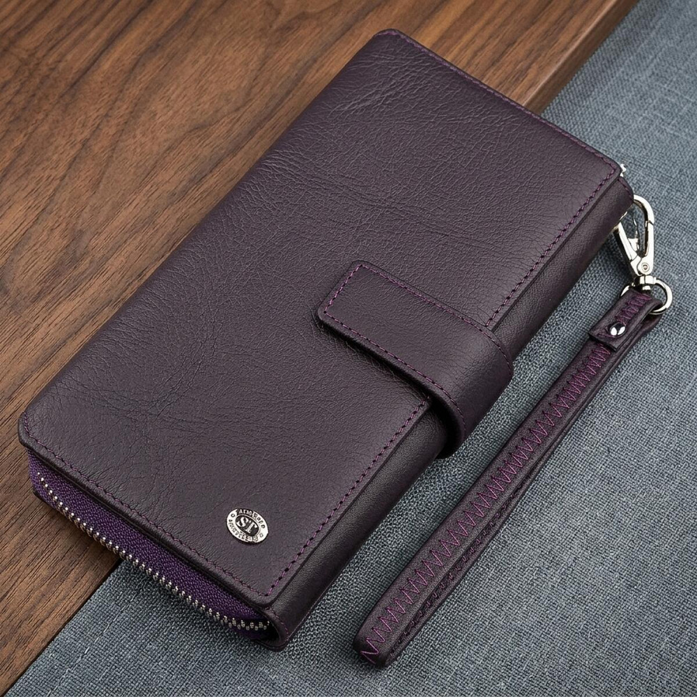 Гаманець жіночий ST Leather 18455 (SТ228) зручний Фіолетовий Київ - фото 8