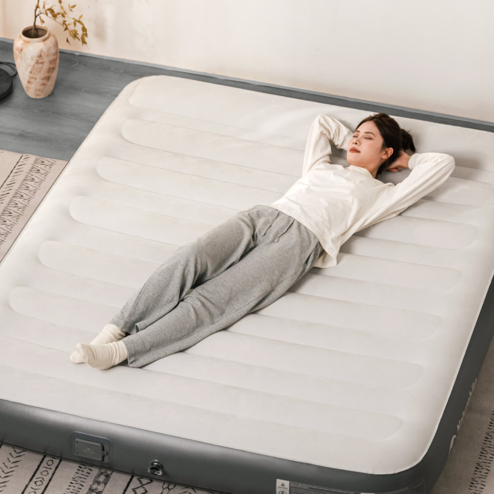 Самонадувающийся матрас, двухместный, со встроенной помпой Naturehike CNK2450WS040, 250 мм, серый Киев - изображение 8
